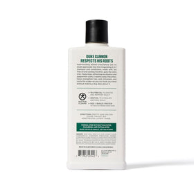 Duke Cannon menthol cooling effect on the scalp in action.