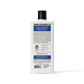 Duke Cannon bottle on vanity emphasizes practical, no-nonsense grooming.