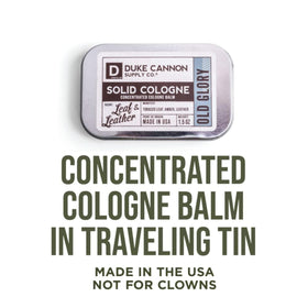 Duke Cannon Old Glory travel tin fits bags for scent refresh on the go.
