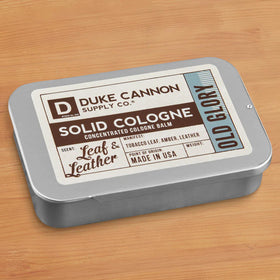 Duke Cannon Old Glory applies to pulse points for balanced, long-lasting aroma.