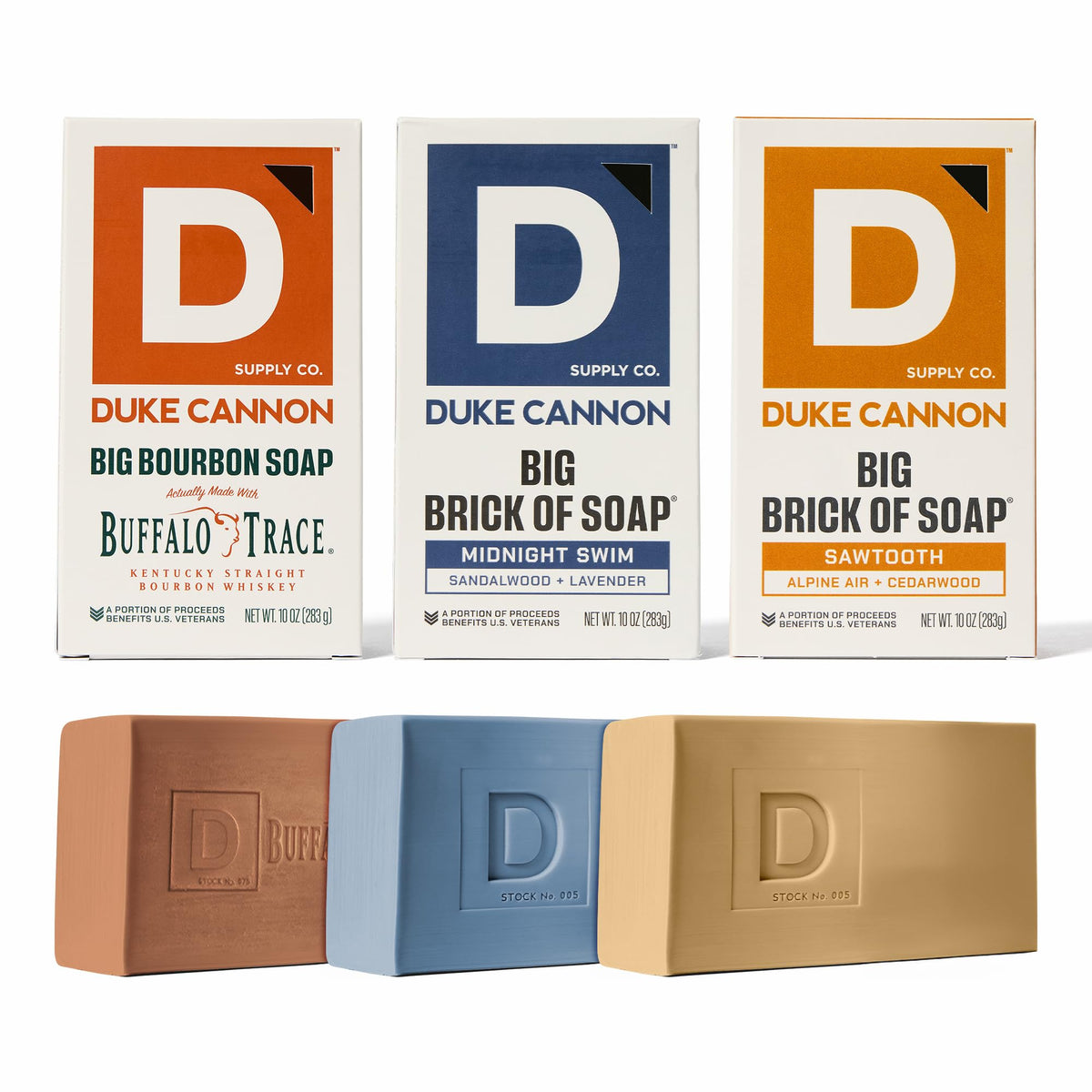 Duke Cannon Sawtooth bar soap in rugged close-up for everyday cleaning.