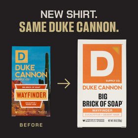 Duke Cannon Superior soap bar, triple-milled formula delivering rich lather.