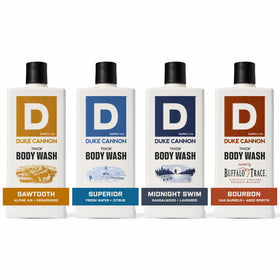 Duke Cannon Thick Body Wash Sawtooth bottle ready for daily cleansing