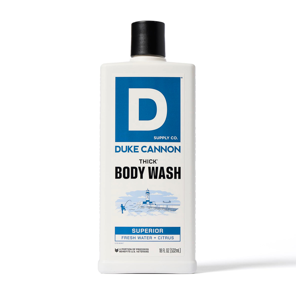 Duke Cannon Superior bottle emphasizes plant-based minerals for gentle skin care