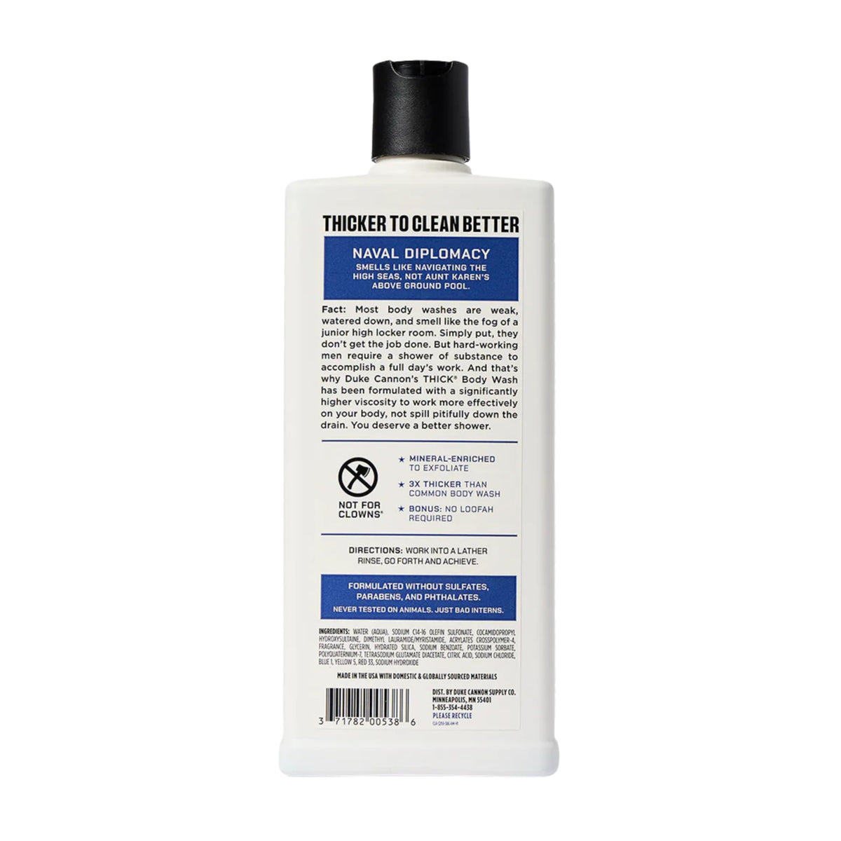 Duke Cannon THICK Midnight Swim lather close-up shows dense foam