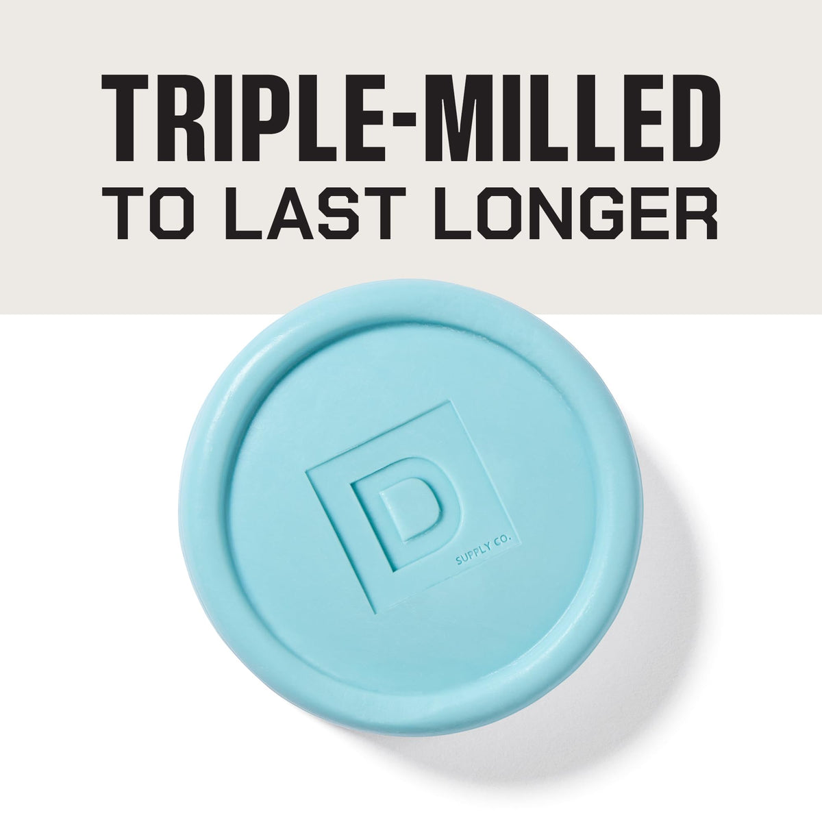 Duke Cannon triple-milled bar soap detail emphasizing long-lasting bar with rich lather.