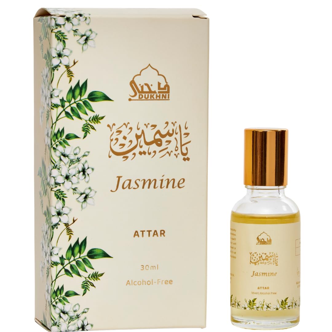Dukhni Jasmine Attar Oil roll-on 30ml for on-the-go fragrance
