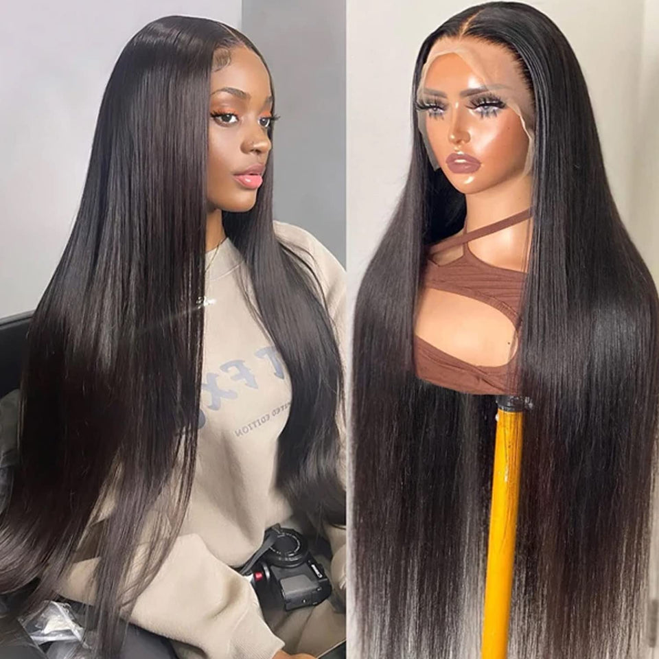 DULOVE lace front wig front view with natural hairline for daily wear.