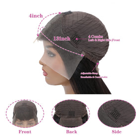 DULOVE glueless cap with adjustable straps ensures secure, comfortable fit.