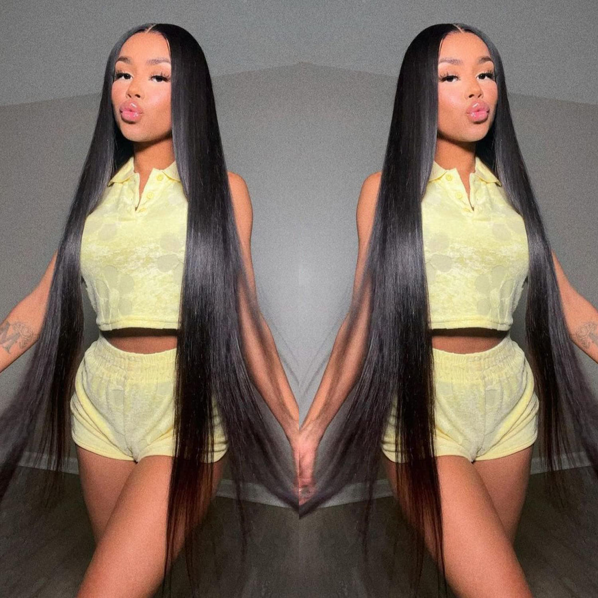 DULOVE straight lace front wig with natural hairline for seamless daily wear.
