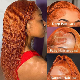 DULTEV Ginger Orange Lace Front Wig natural-looking hairline with baby hairs