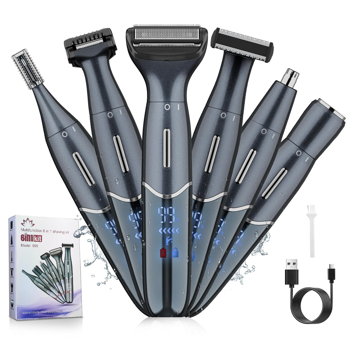 Dumite Manscape Ball Trimmer hero image showing all-in-one grooming for body and groin
