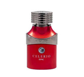 Dumont Celerio Epic close-up on label highlights premium fragrance composition.