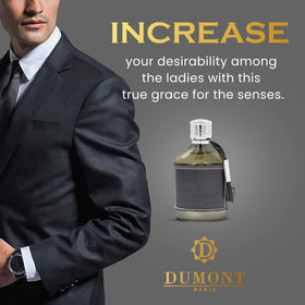 Dumont Nitro Black displays amber and musk base for lasting presence