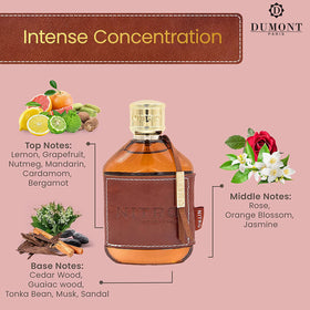 Dumont Nitro Pour Homme bottle close-up with label for premium branding and impression
