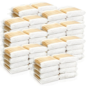 Dunzy double-round cotton swabs with wooden sticks for versatile cleaning.