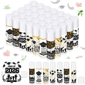 Dunzy graduation lip balm packaging displays a bulk gift set for Class of 2026.