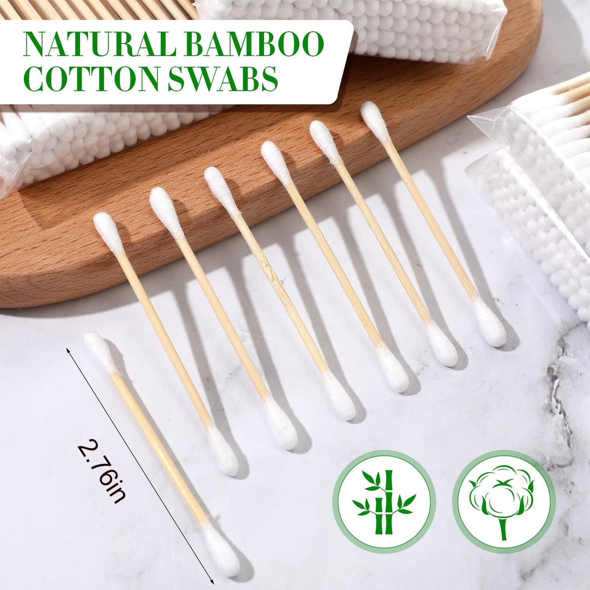Dunzy wooden-stick cotton swabs close-up showing sturdy design.