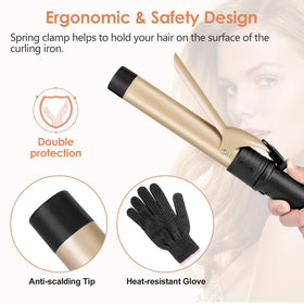 Duomishu 0.74-1 inch barrel offers versatile curl sizes.