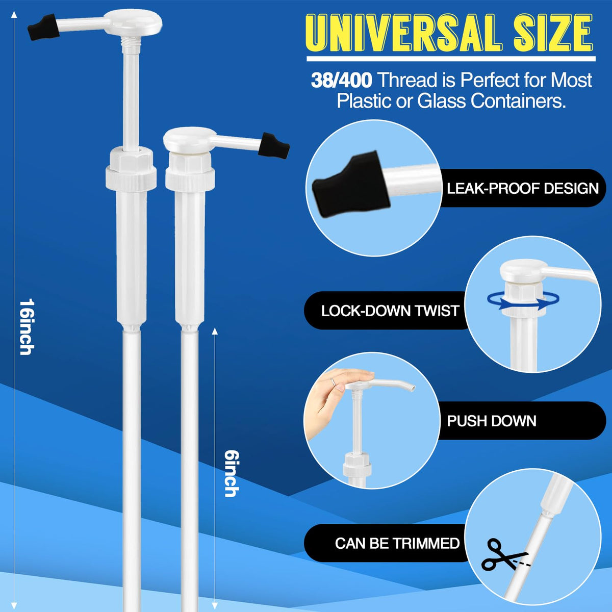 DupakSYS 38-400 neck pump demonstrates standard 5-gallon compatibility
