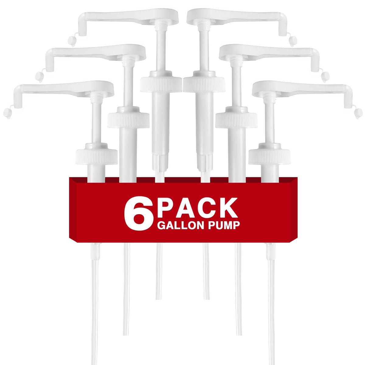 DupakSYS six-pack gallon pump dispensers ready for easy liquid dispensing