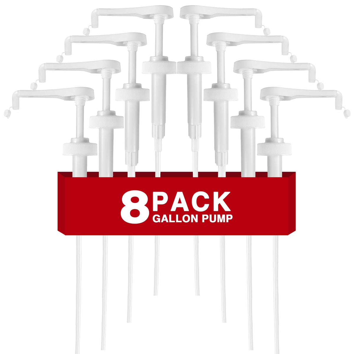 DupakSYS 8pc gallon pump dispensers set for versatile home and business use.