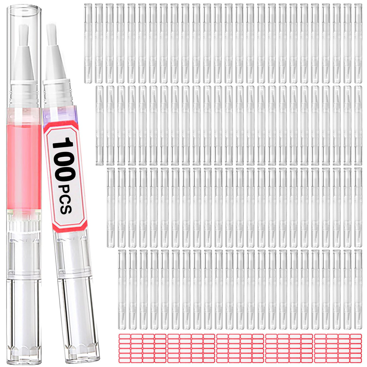 DupakSYS nail oil pen packaging with clear body for quick content identification on the go