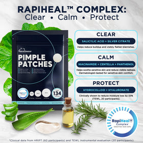 Dura Cleanse patch on skin shows invisible, makeup-friendly coverage.
