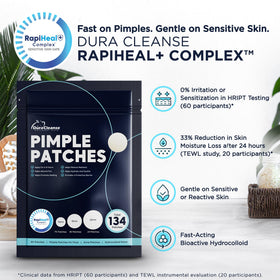 Dura Cleanse small patch size ideal for precise blemish treatment.