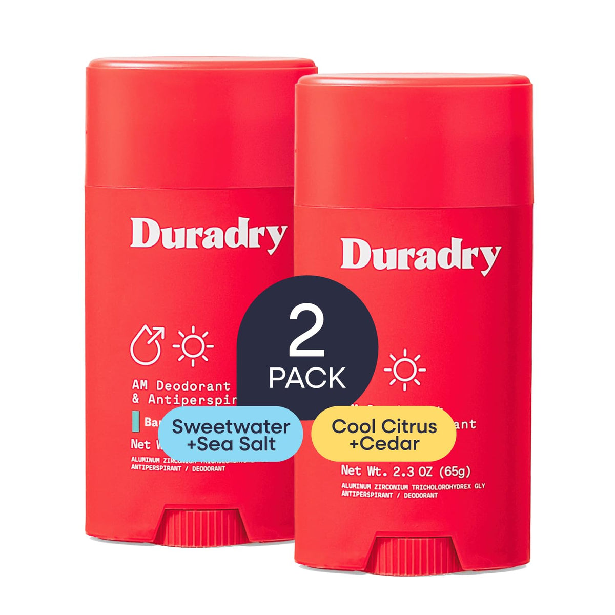 Duradry Barca stick-application shows smooth glide and all-day dryness.