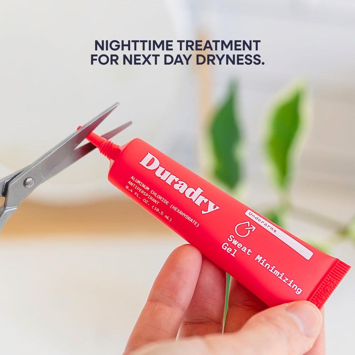 Duradry fragrance-free label signals gentle, irritation-conscious protection.