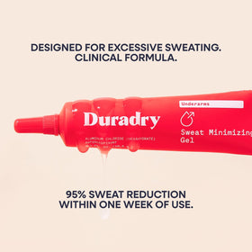 Duradry gel night-use scene suggests gradual protection against moisture.
