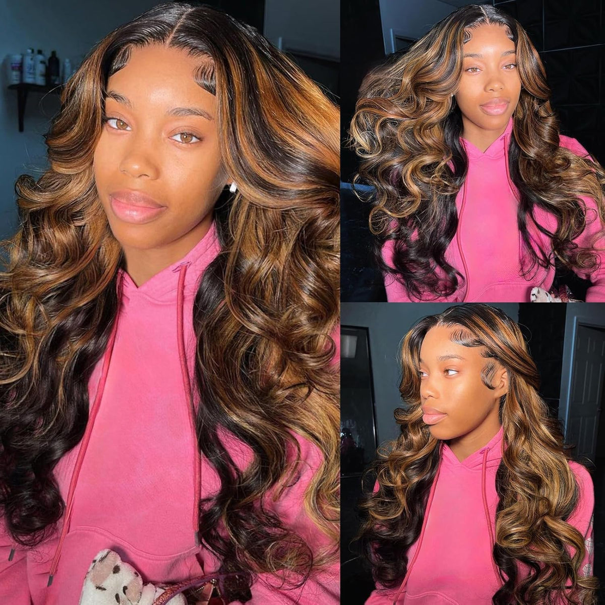 Durgio ombre highlight body wave texture for fluid movement and volume