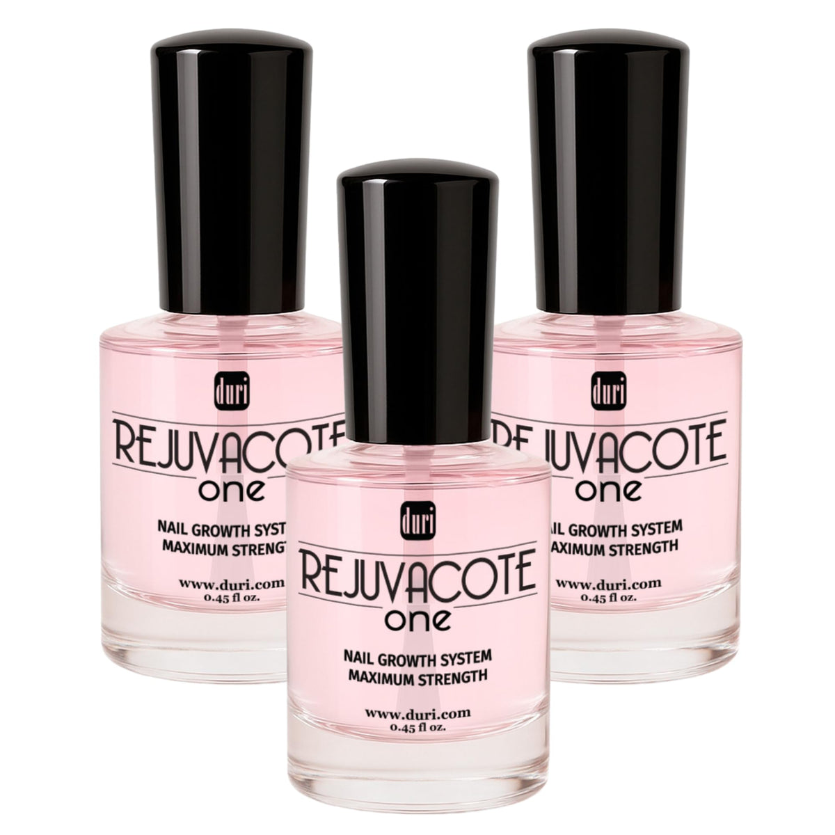 duri Rejuvacote 1 bottle front view highlights growth-supporting formula for damaged nails