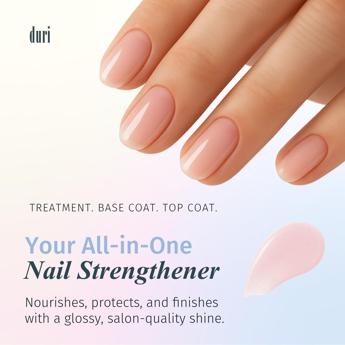 duri Rejuvacote 1 bottle highlights hydrolyzed wheat protein for nourished nails