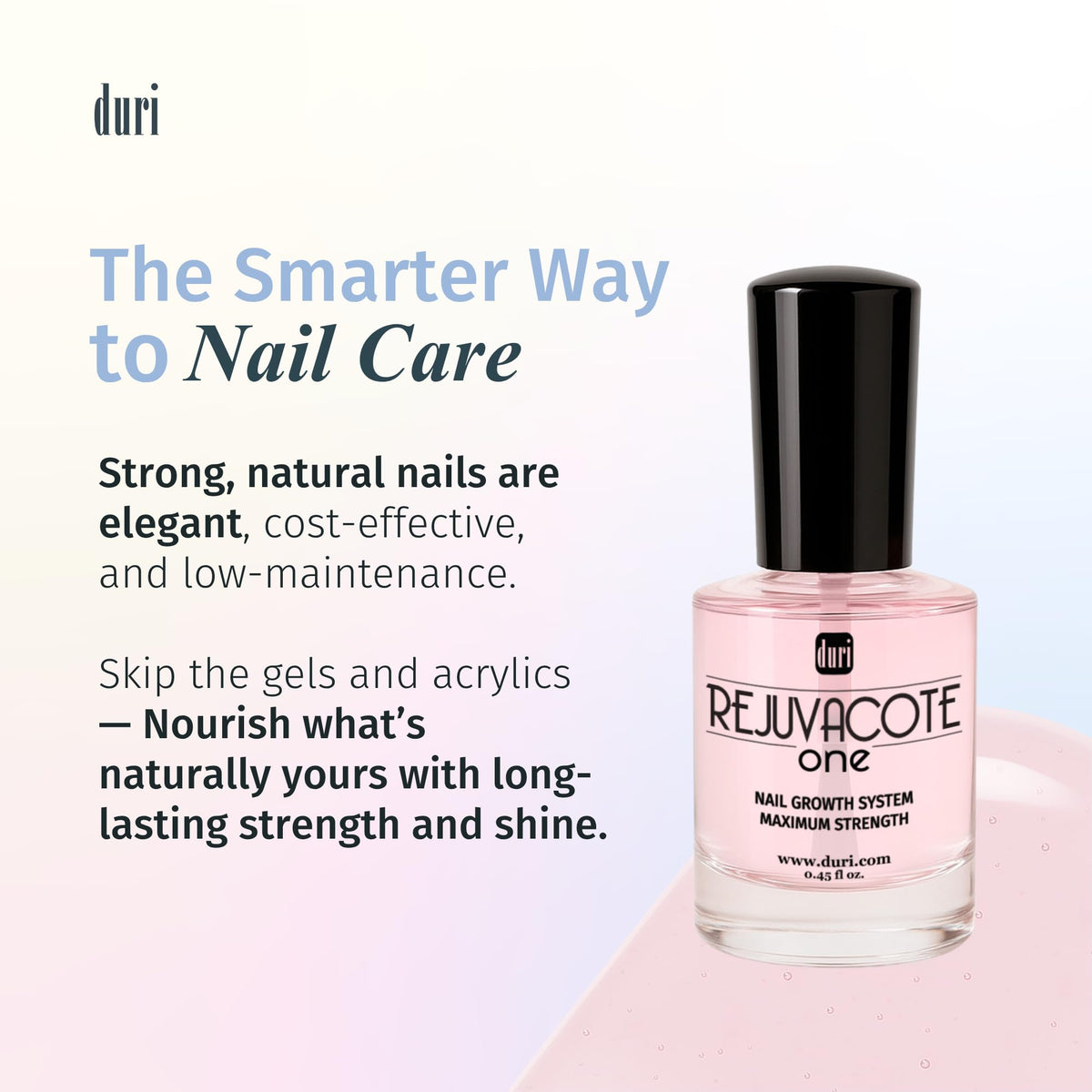 duri Rejuvacote 1 triple-pack front emphasizes convenient nail care solution