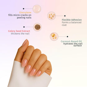 Two-in-one formula: base and top coat in one bottle.