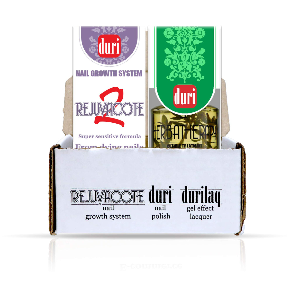 Duri Rejuvacote 2 step-by-step application guide on packaging.