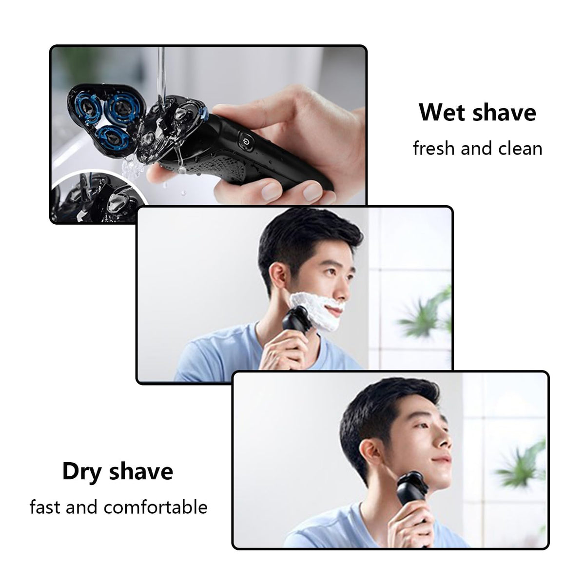 Durimi easy-install head on Philips shaver for quick setup.