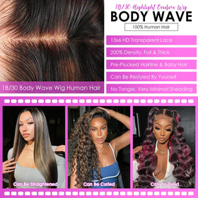 Durita 13x6 deep lace area enabling middle, side, or ponytail styles