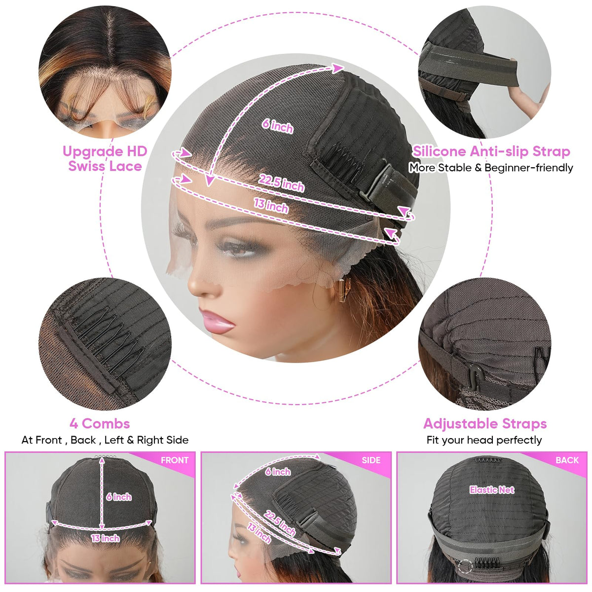 Durita pre-plucked wig with baby hairs for natural hairline