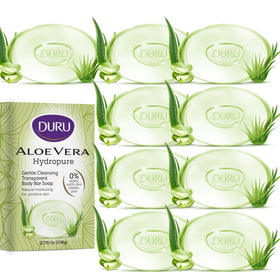 Duru Aloe Vera Glycerin Bar Soap 9-pack, smooth and moisturizing for sensitive skin.