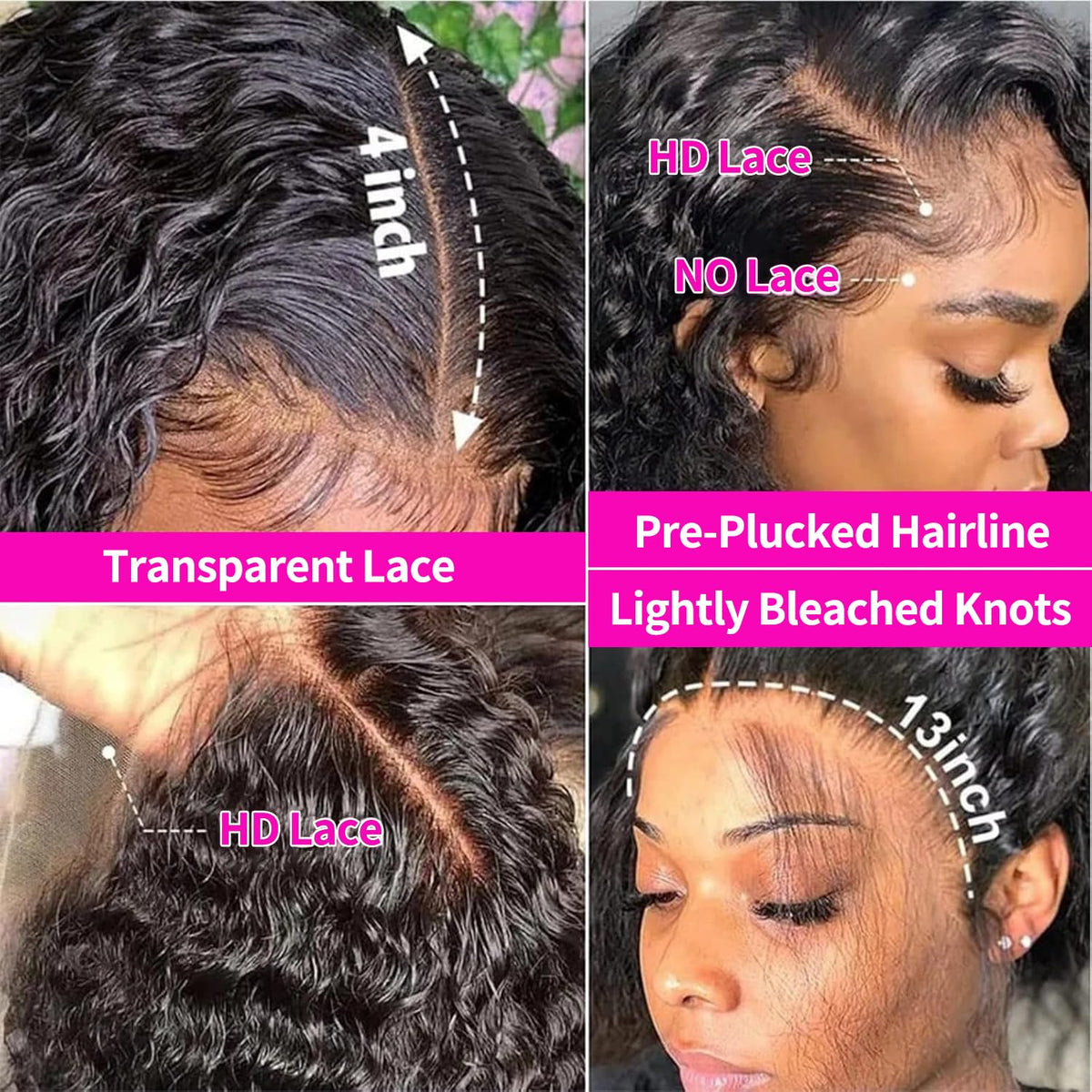 Durya deep wave lace front wig 20in back length for full lush curls