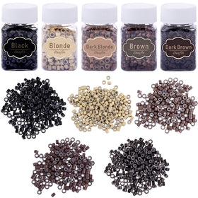 Duufin 2500 pcs hair extension beads with 5mm rings for secure attachment.