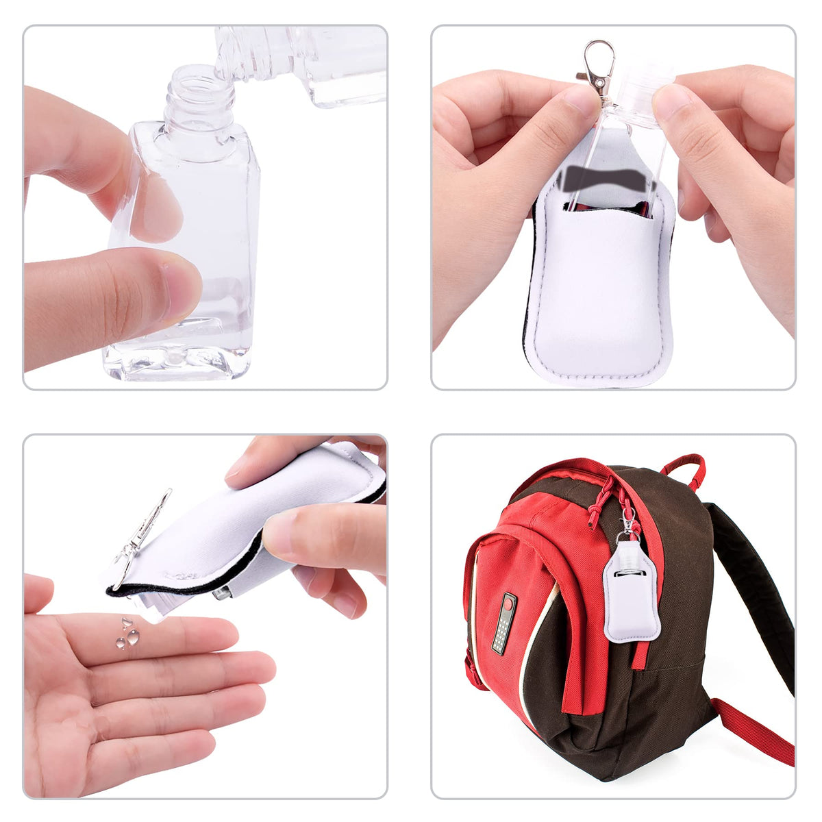 Duufin keychain hook lets you hang bottles on backpacks and bags.