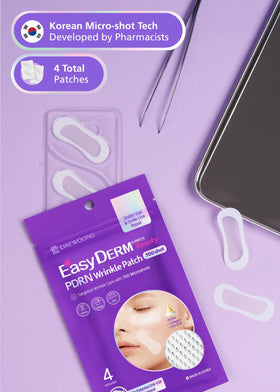 DWEasyDerm PDRN patch for eye area on cleansed skin before makeup.