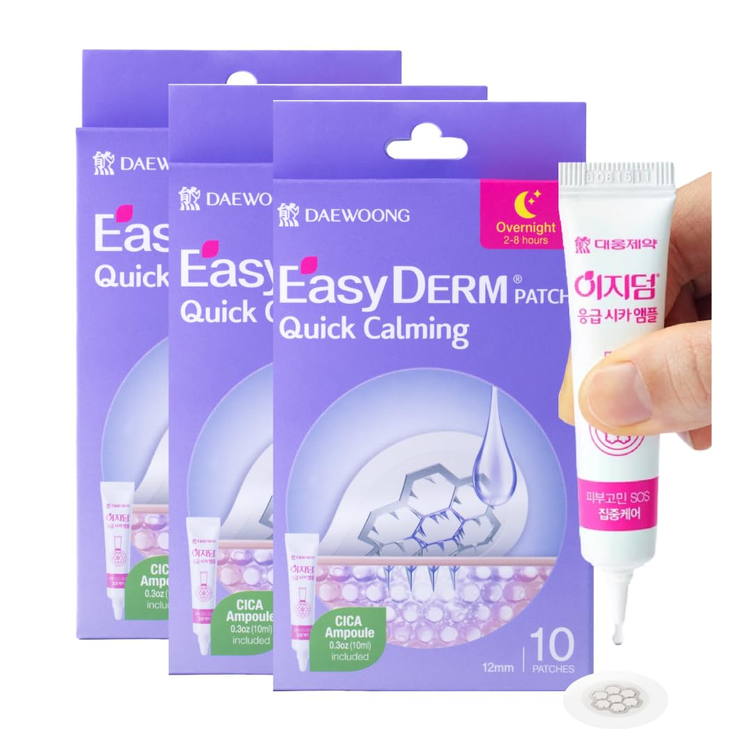 DWEasyDerm Quick Calming Patches bulk pack front view for extended use.