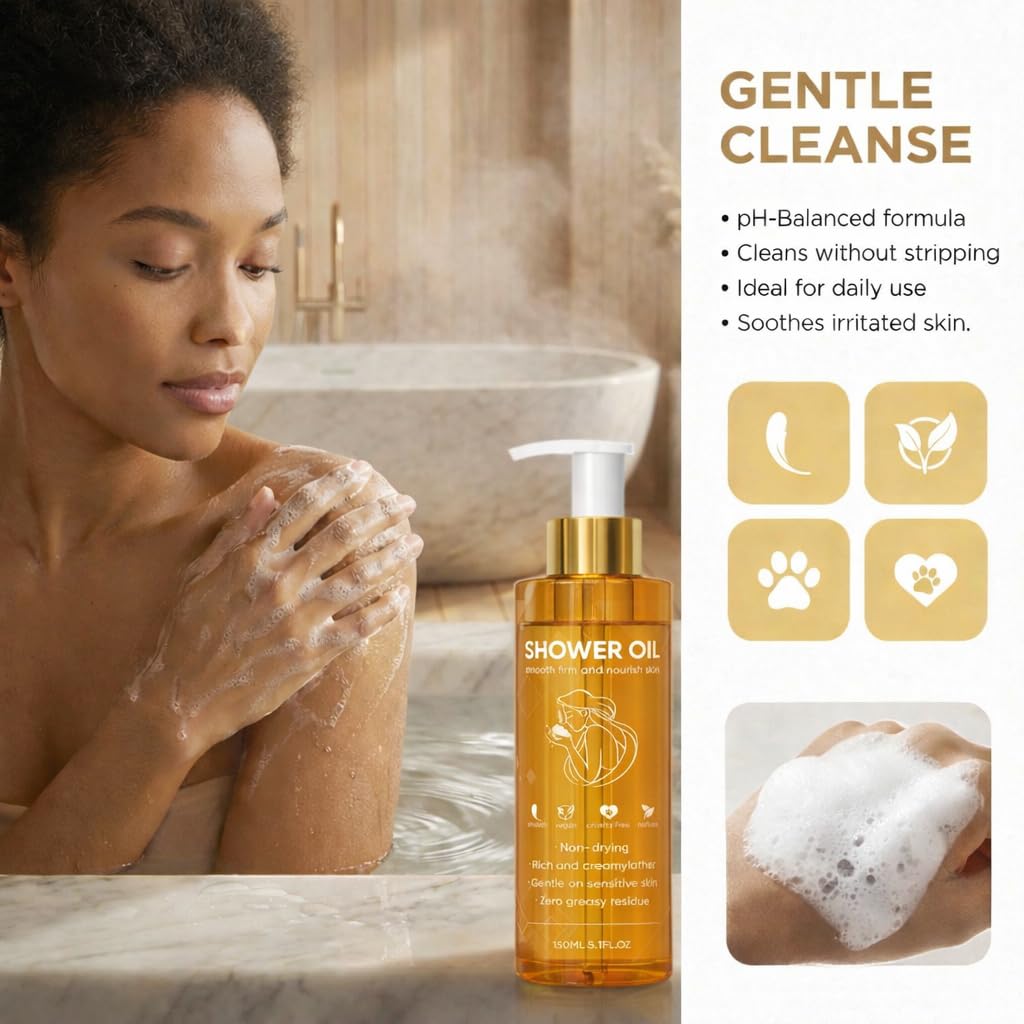 DXWXH Shower Oil packaging showcases premium labeling and easy storage.