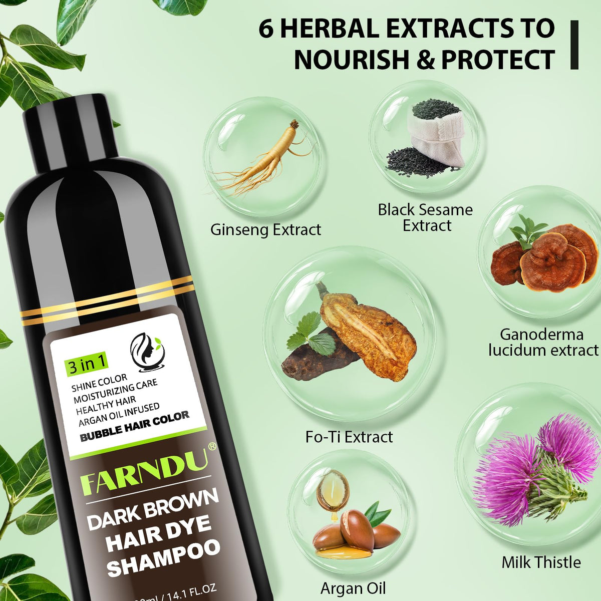 DYEING 221 BC FARNDU argan oil helps nourish hair while coloring
