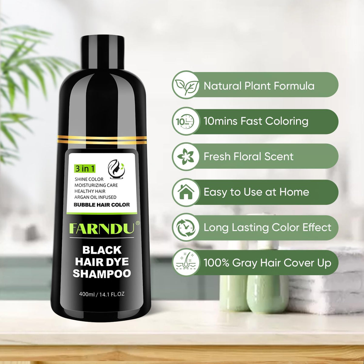 DYEING 221 BC Farndu 100% gray coverage in minutes with no salon visit.